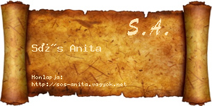 Sós Anita névjegykártya