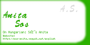 anita sos business card